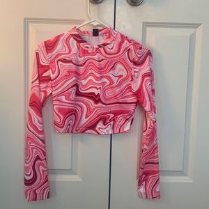 Psychedelic style pink shirt